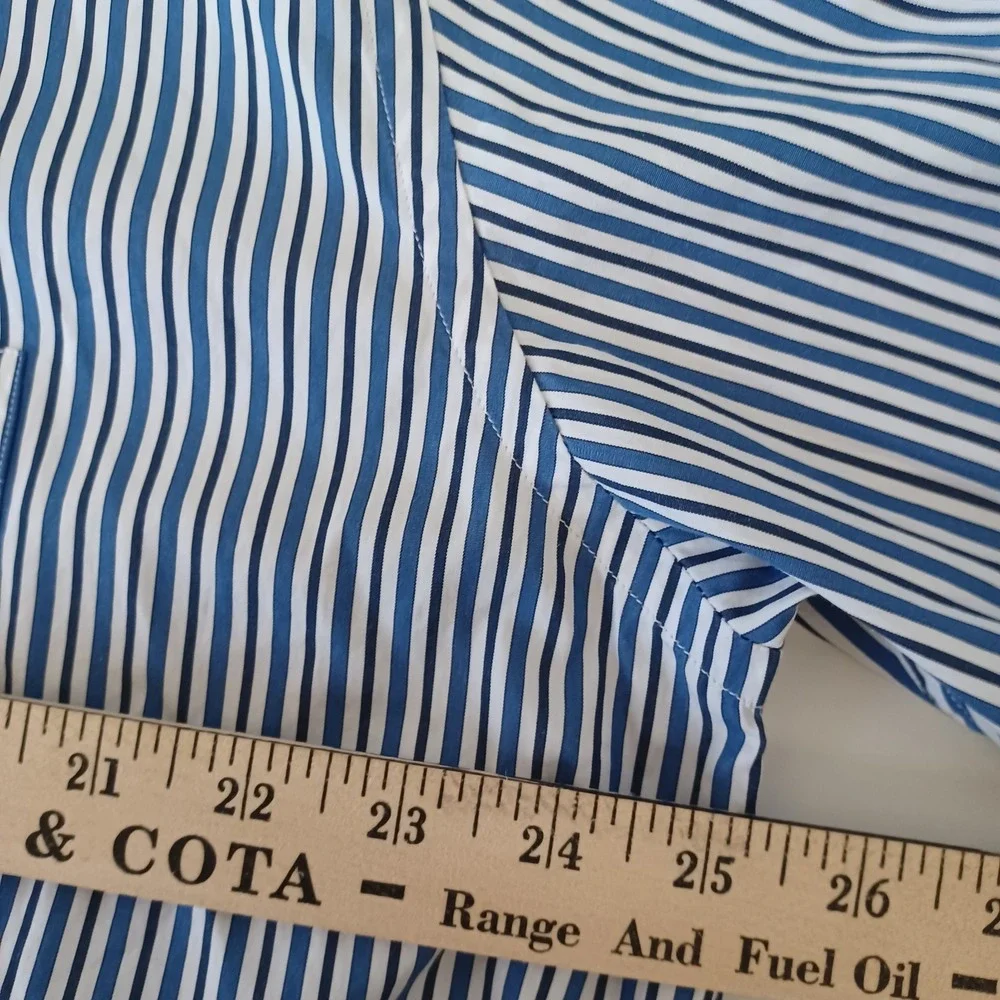Paul‎ & Shark Shirt Mens XL 45 Blue Yellow Striped Adult Yachting Italy Made